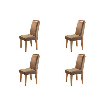 Conjunto 4 Cadeiras Athenas Imbuia