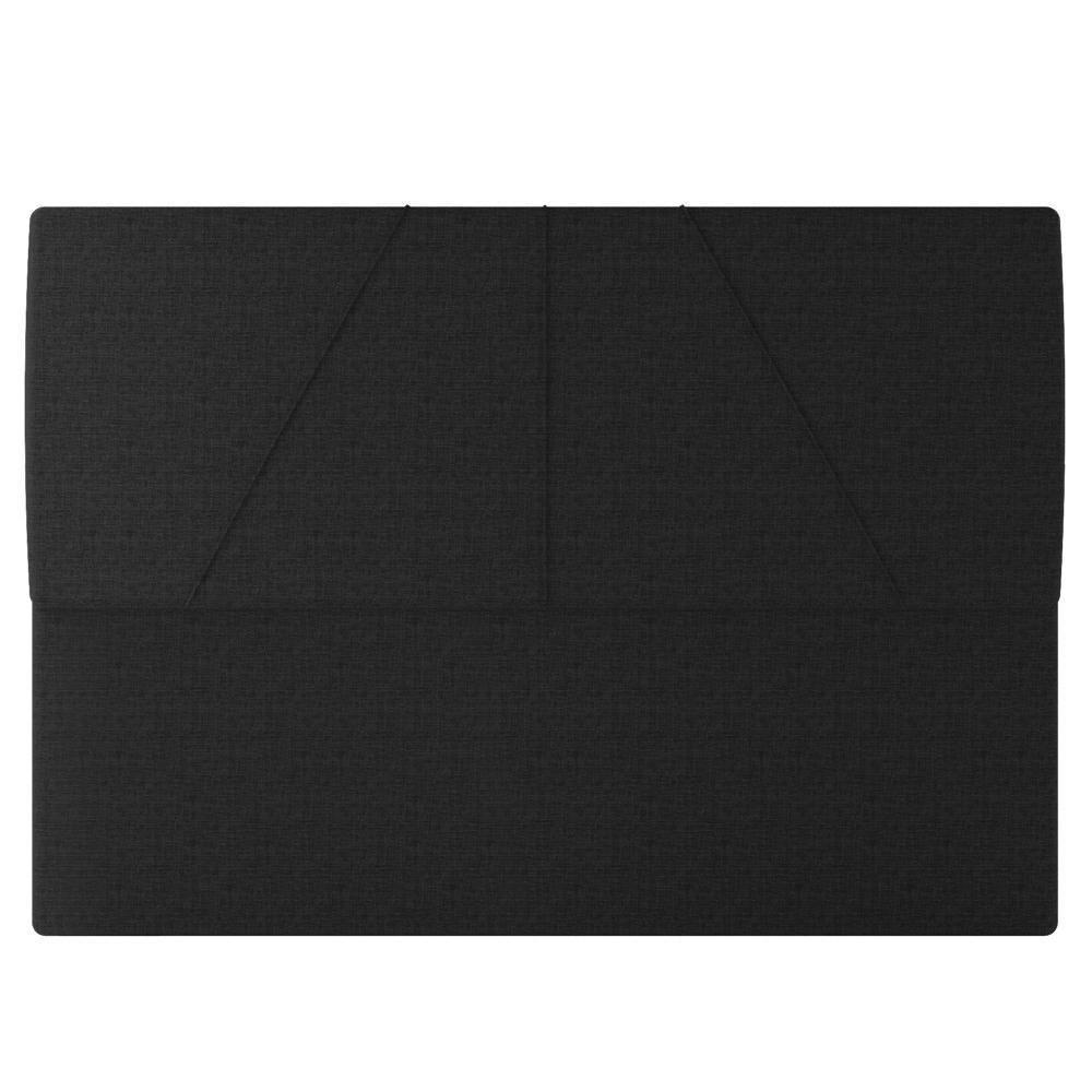 Cama Casal King Com Cabeceira 199cm Pés Metálicos Elisa S05 Linho Preto - Mpozenato - 10