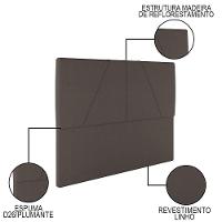 Cama Casal Queen Com Cabeceira 165cm Pés Metálicos Elisa S05 Linho Marrom - Mpozenato - 6