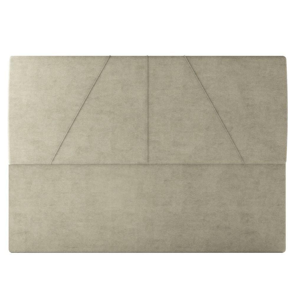 Cama Casal Com Cabeceira 145cm Pés Metálicos Elisa S05 Veludo Bege - Mpozenato - 10