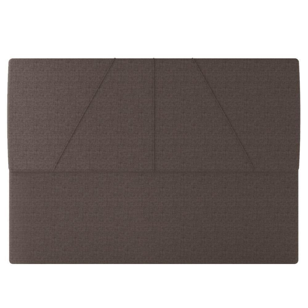 Cama Casal Com Cabeceira 145cm Pés Metálicos Elisa S05 Linho Marrom - Mpozenato - 10