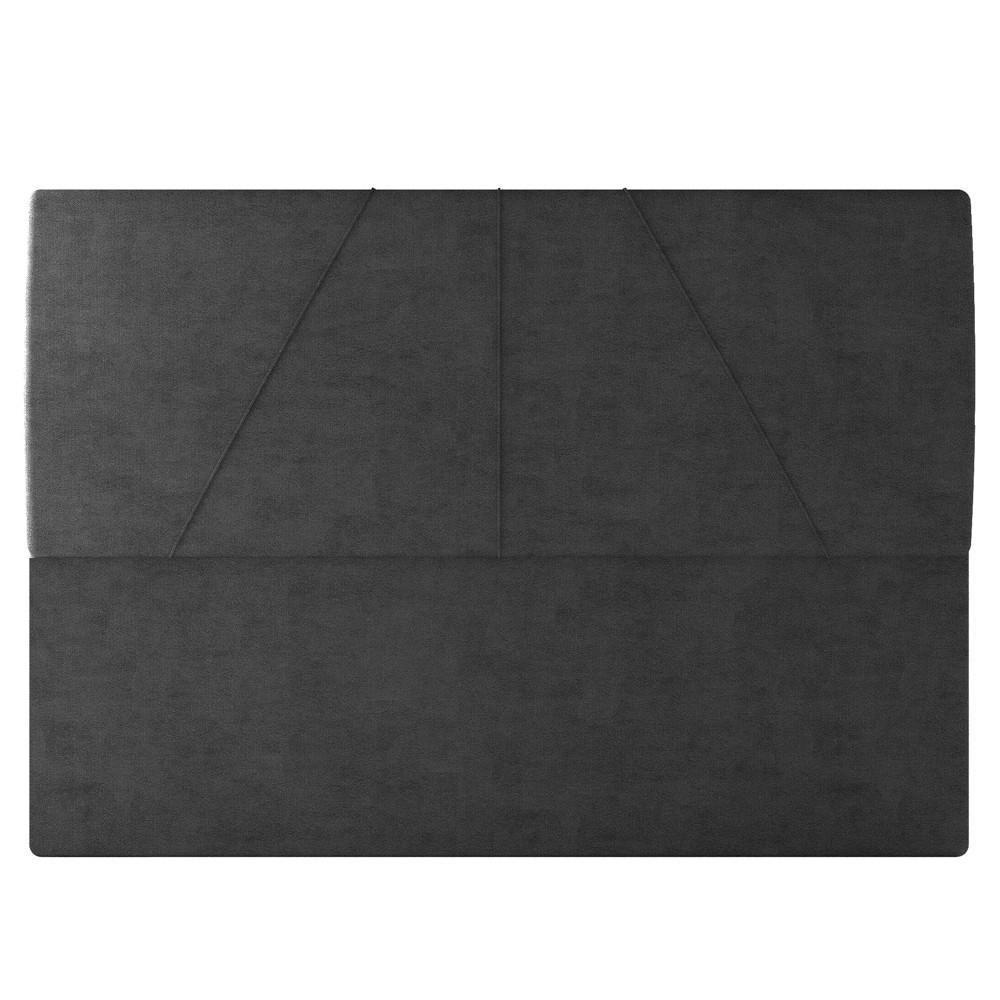 Cama Casal Com Cabeceira 145cm Pés Metálicos Elisa S05 Veludo Preto - Mpozenato - 10