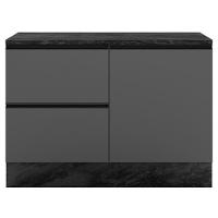 Balcão De Cozinha E Tampo 120cm Grace Grafite Z44 - Mpozenato - 6