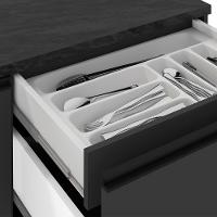 Balcão De Cozinha E Tampo 120cm Grace Grafite Z44 - Mpozenato - 7