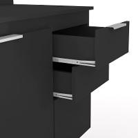 Balcão De Cozinha Com Tampo 150cm Pérola Preto Z34 - Mpozenato - 6