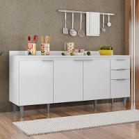 Balcão De Cozinha Com Tampo 180cm Pérola Branco Z34 - Mpozenato - 2