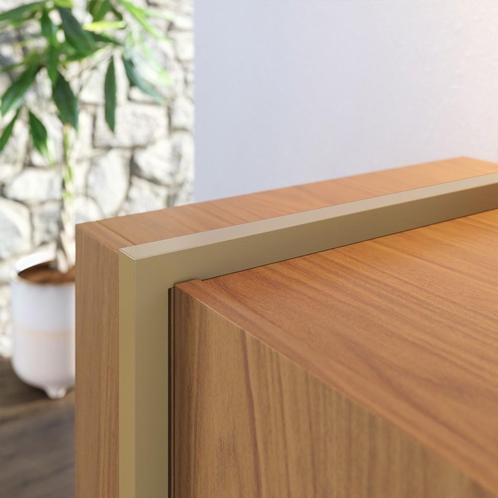 Balcão Aparador Buffet 4 Portas 160cm Copacabana Freijó/dourado - Colibri - 7