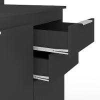 Balcão De Cozinha Com Tampo 120cm Pérola Preto Z34 - Mpozenato - 6