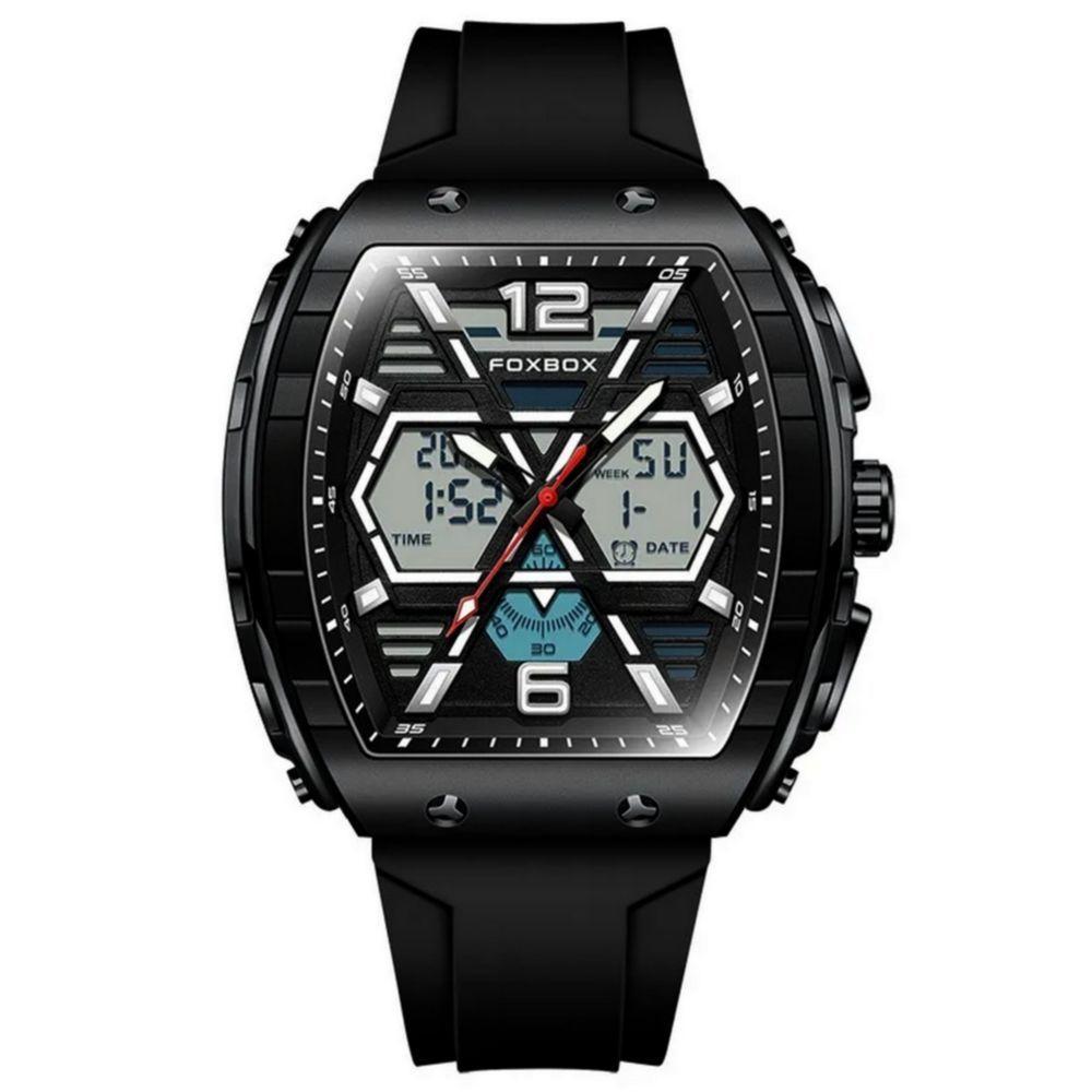 Relógio De Quartzo Esportivo Masculino Dual Display Led Digital A Prova D'água Preto - 1