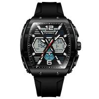 Relógio De Quartzo Esportivo Masculino Dual Display Led Digital A Prova D'água Preto - 1