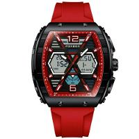 Relógio De Quartzo Esportivo Masculino Dual Display Led Digital A Prova D'água Vermelho - 1