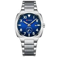 Relógio De Quartzo Masculino Esportivo Em Aço Inoxidável à Prova D´agua Azul - 1