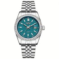 Relógio - Estilo Clássico, Mostrador Luminoso, Pulseira De Aço Inoxidável Azul Claro - 1