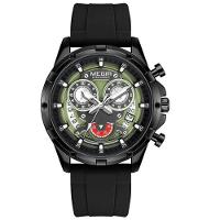 Relógio De Quartzo Masculino Com Pulseira De Silicone Esportivo A Prova D´agua Preto - 1