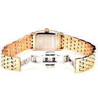 Relógio Feminino Quartzo Design Fino Elegante Com Strass Em Aço Inoxidavel Impermavel Vermelho Dourado - 3