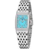 Relógio Feminino Quartzo Design Fino Elegante Com Strass Em Aço Inoxidavel Impermavel Azul Prata - 1