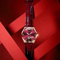 Relógio Feminino Intense Com Strass De Quartzo Impermeável 30m Vermelho Escuro - 3