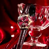 Relógio Feminino Intense Com Strass De Quartzo Impermeável 30m Vermelho Escuro