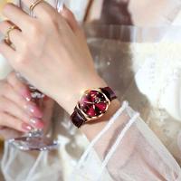 Relógio Feminino Intense Com Strass De Quartzo Impermeável 30m Vermelho Escuro - 6