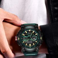 Relógio De Quartzo Masculino Esportivo Digital Led 5atm A Prova D´agua Verde - 3