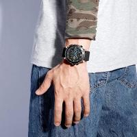 Relógio De Pulso Esportivo Masculino Display Duplo Multifuncional Digital A Prova D´agua Prata - 3