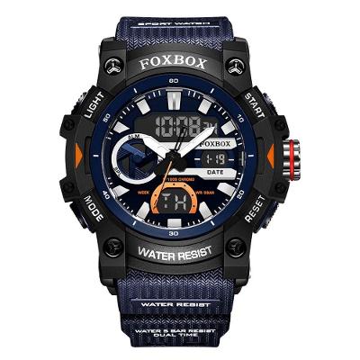 Relógio De Quartzo Masculino Esportivo Digital Led 5atm A Prova D´agua Azul Marinho