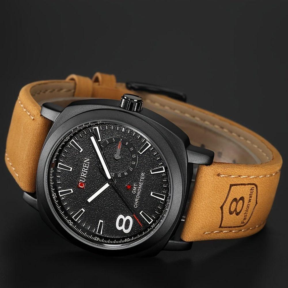 Relógio, Estilo Casual Com Funções De Data E Calendário, Preto - 5