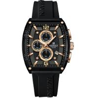 Relógio De Quartzo Masculino Casual Luminoso à Prova D´agua 30m Esportivo Preto Dourado - 1