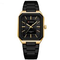 Relógio Masculino Em Aço Inoxidável De Quartzo Casual Impermavel 3atm Preto - 1