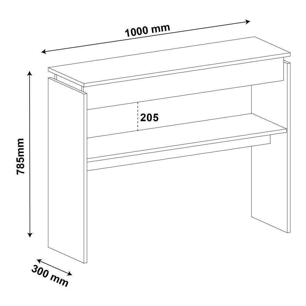Aparador 100Cm Com Prateleira Multimóveis Cr50028 Branco Branco - 5