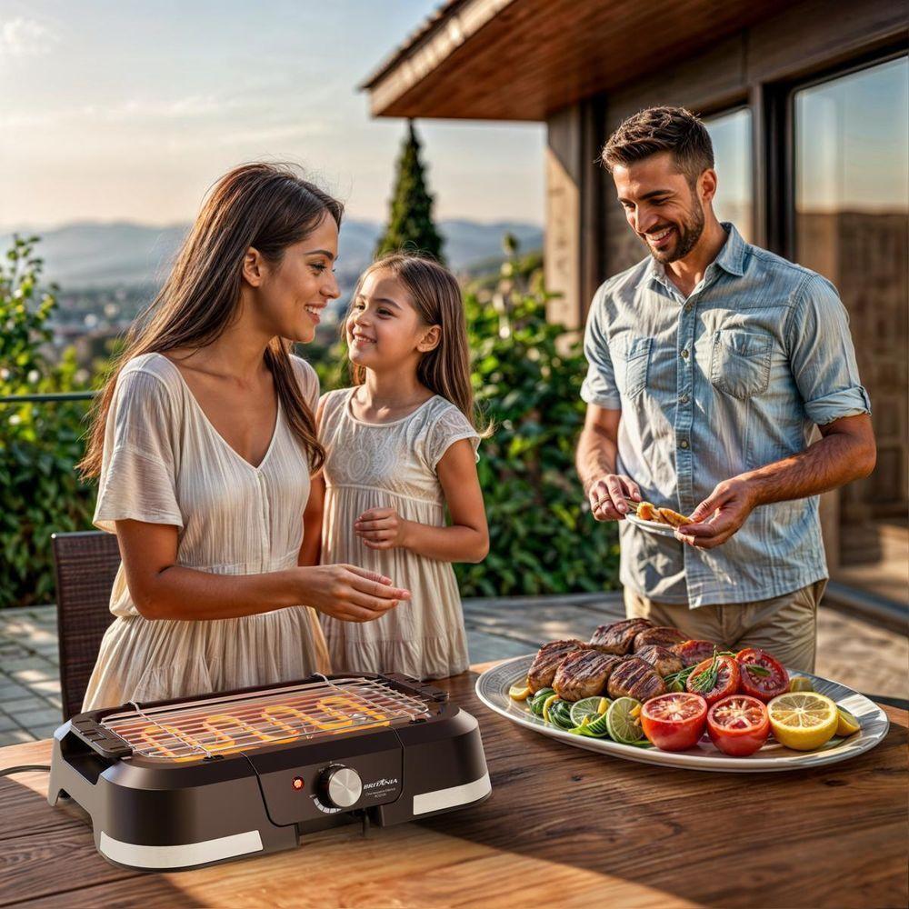 Churrasqueira Elétrica Britânia 1500W Menos Fumaça BCQ10A 220V - 5