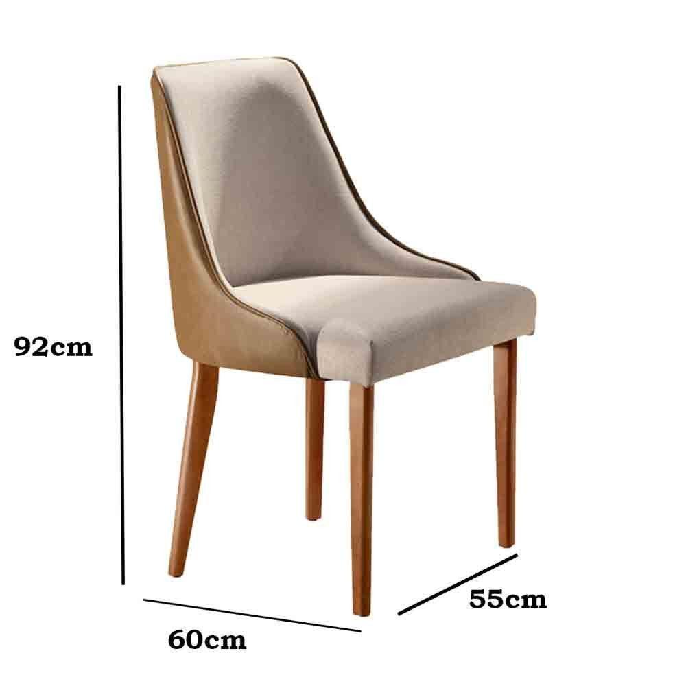 Conjunto 2 Cadeiras Esmeralda Star Caramelo/ Turim Imbuia - 3