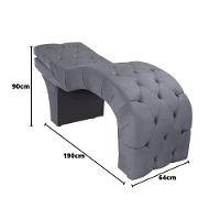 Maca Estofada Reclinável Sobrancelhas Cílios Suede Jade Cinza - 3