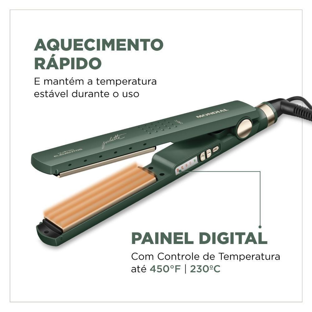 Prancha Alisadora Juliette Mondial P-JU-02 Verde Bivolt - 5