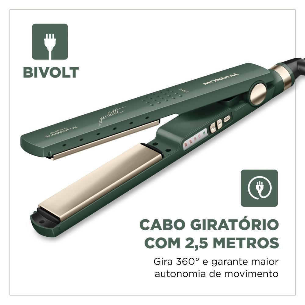 Prancha Alisadora Juliette Mondial P-JU-02 Verde Bivolt - 6