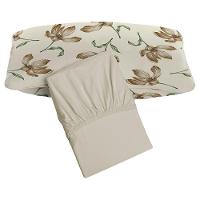 Jogo De Cama Tecebem Solteiro Malha 100% Algodão Tais 2 Peças Premium Baunilha - 1