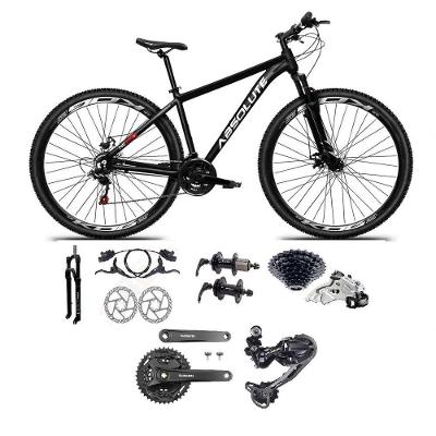 Bicicleta Aro 29 Absolute Nero 5 Câmbios Shimano Deore E Altus 27v Freio Hidraulico Garfo C/trava -preto Tam.21