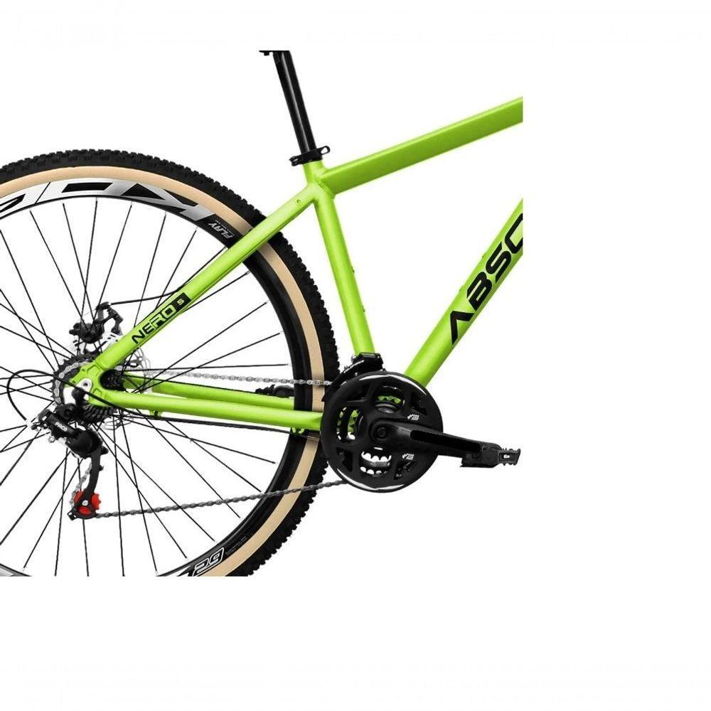 Bicicleta Aro 29 Absolute Nero 5 Câmbios Shimano Alívio/altus 27v Freio A Oléo Garfo Trava Pneu C/faixa -verde Tam.19 - 2