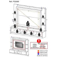 Estante Para Tv Até 65´´ Oslo Fg3395 Preta/lacca Fumê - 7
