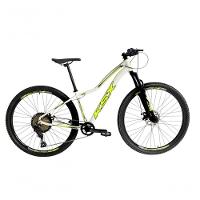Bicicleta Aro 29 Ksx Sd7 Feminina 12v Garfo Com Trava K7 11/50 Freios Hidráulicos Kit 1x12 - Branco/amarelo Tam. 15 - 1