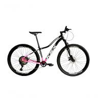 Bicicleta Aro 29 Ksx Sd7 Feminina 12v Garfo Com Trava K7 11/50 Freios Hidráulicos Kit 1x12 - Rosa/preto Tam. 15 - 1