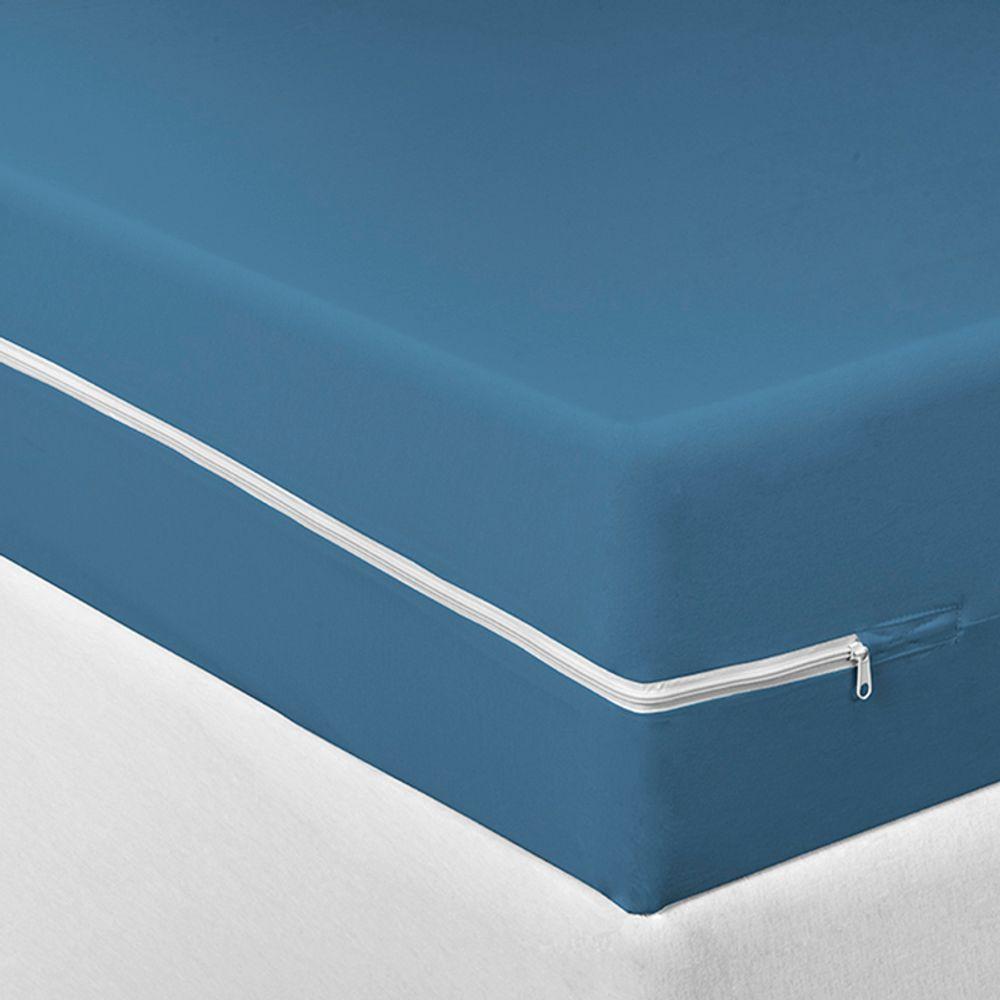 Capa Colchão Tecebem Queen Malha 100% Algodão Nice 158mx198m40cm Oceano - 1