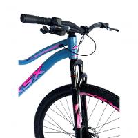 Bicicleta Aro 29 Ksx Sd7 Feminina 12v Garfo Com Trava K7 11/50 Freios Hidráulicos Kit 1x12 - Azul/rosa Tam. 17 - 2