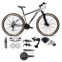 Bicicleta Aro 29 Absolute Nero 5 Câmbios Shimano Alívio/altus 27v Freio A Oléo Garfo Trava Pneu C/faixa -cinza Tam.19 - 1