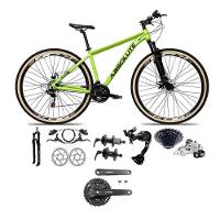 Bicicleta Aro 29 Absolute Nero 5 Câmbios Shimano Alívio/altus 27v Freio A Oléo Garfo Trava Pneu C/faixa -verde Tam.15 - 1