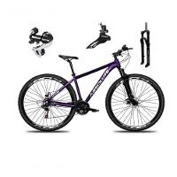 Bicicleta Aro 29 Absolute Nero 5 Câmbio Shimano 24v Acera K7 Garfo Trava Freio A Disco - Roxo Tam.17 - 1