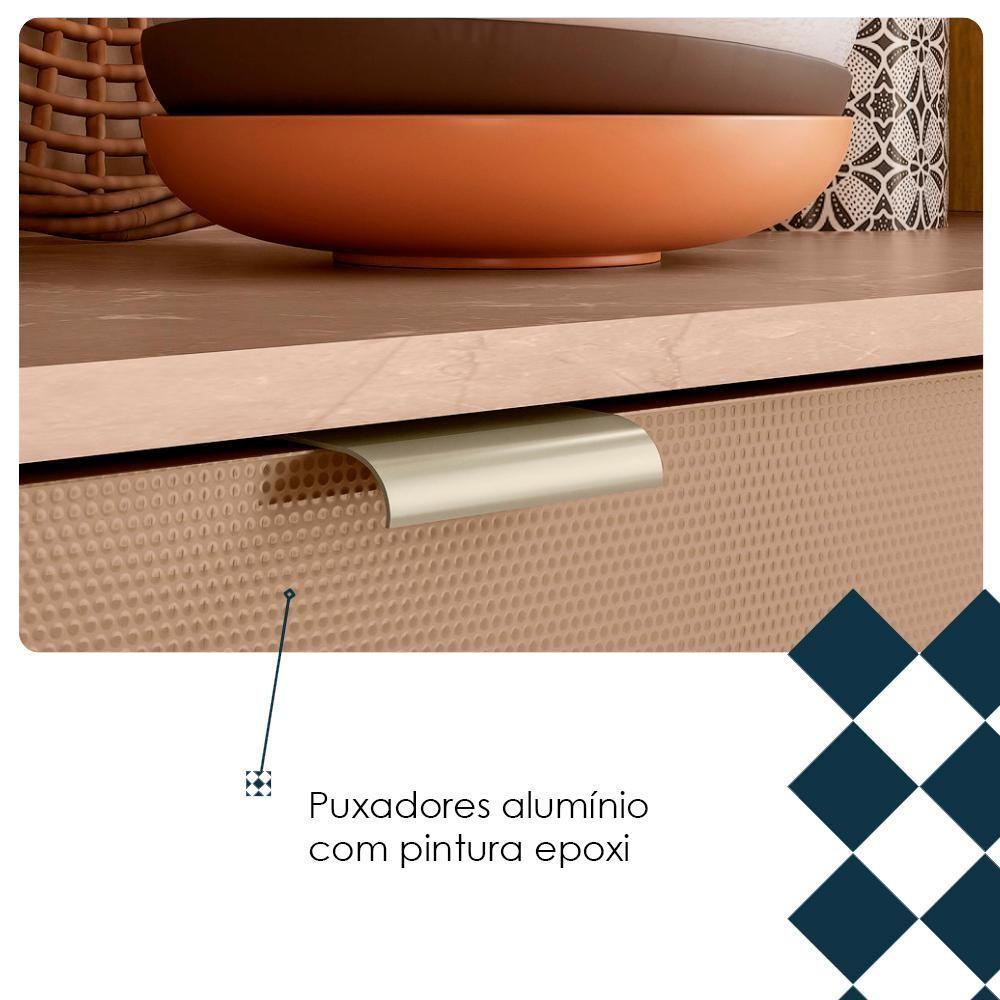 Cozinha Compacta 8 Portas 1 Gaveta 161 Cm Slow Freijo Vanilla Cp Riscatto - 8