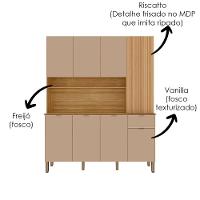 Cozinha Compacta 8 Portas 1 Gaveta 161 Cm Slow Freijo Vanilla Cp Riscatto - 5