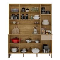 Cozinha Compacta 8 Portas 1 Gaveta 161 Cm Slow Freijo Vanilla Cp Riscatto - 9