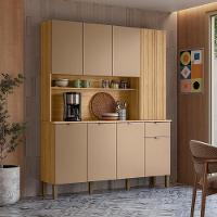 Cozinha Compacta 8 Portas 1 Gaveta 161 Cm Slow Freijo Vanilla Cp Riscatto - 10